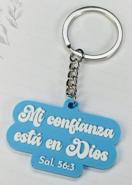 Llavero caucho. Mi confianza está en Dios