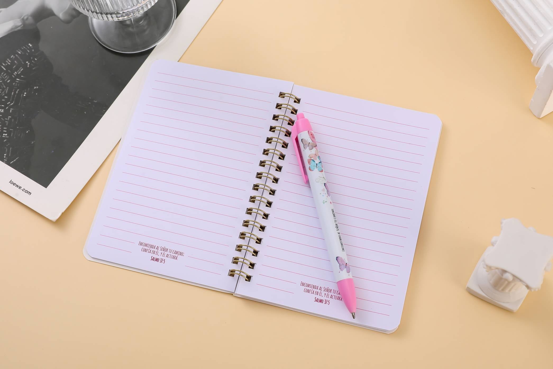 Set libreta con bolígrafo - Encomieda al Señor tu camino