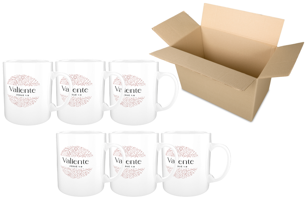 Taza Minimalista- Valiente | Caja de 48