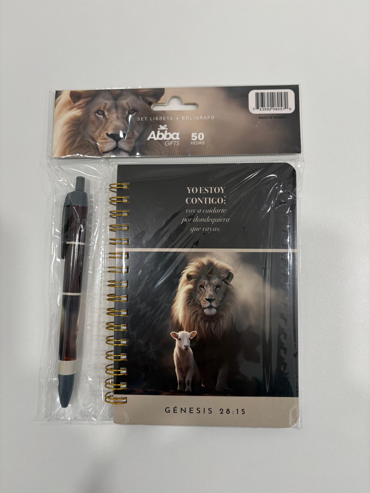 Pack libreta anillas con bolígrafo. Yo estoy contigo