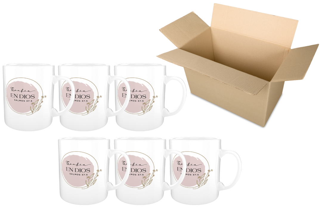 Taza Minimalista- Confía en Dios | Caja de 48