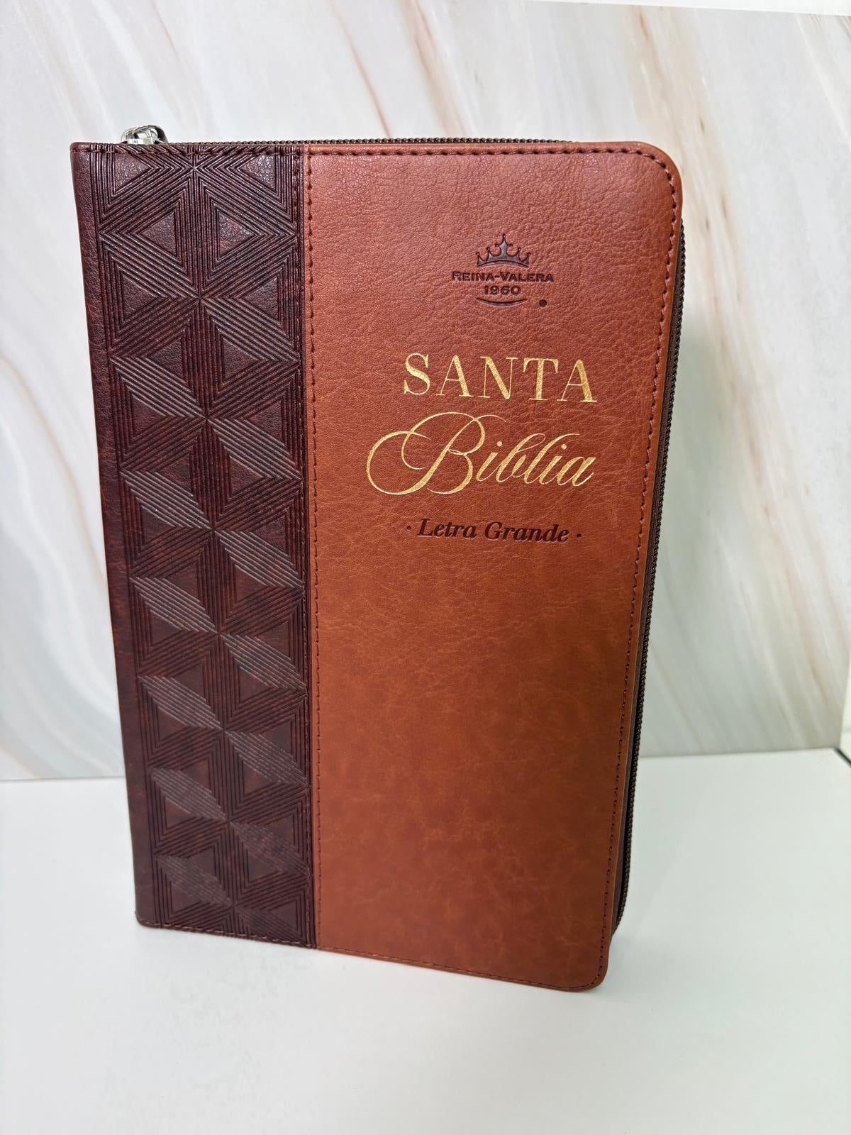 Biblia Ideal Rvr60 Obsequios Marron con cierre