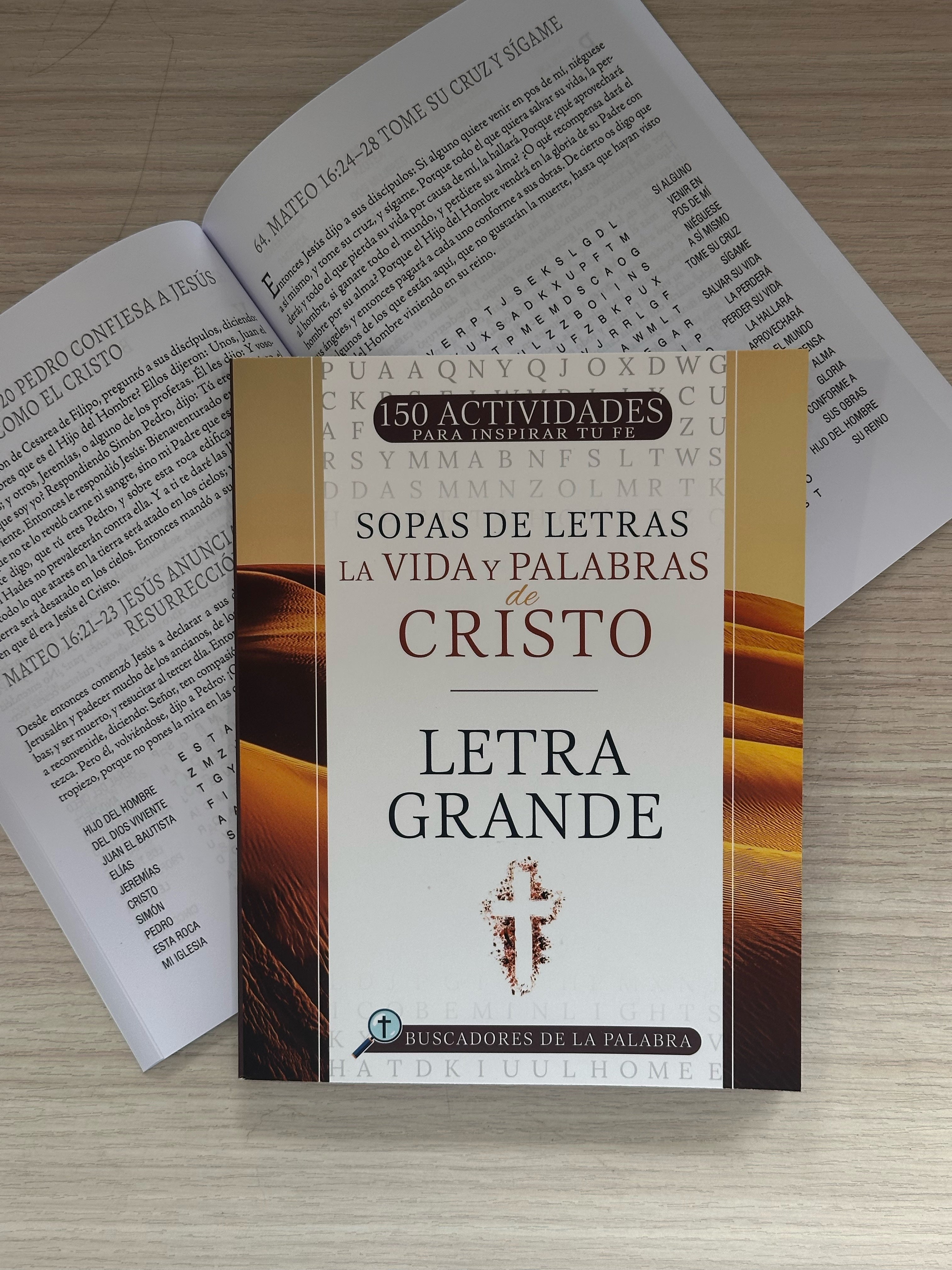 Sopa de Letras: la Vida y Palabras de Cristo | Letra Grande