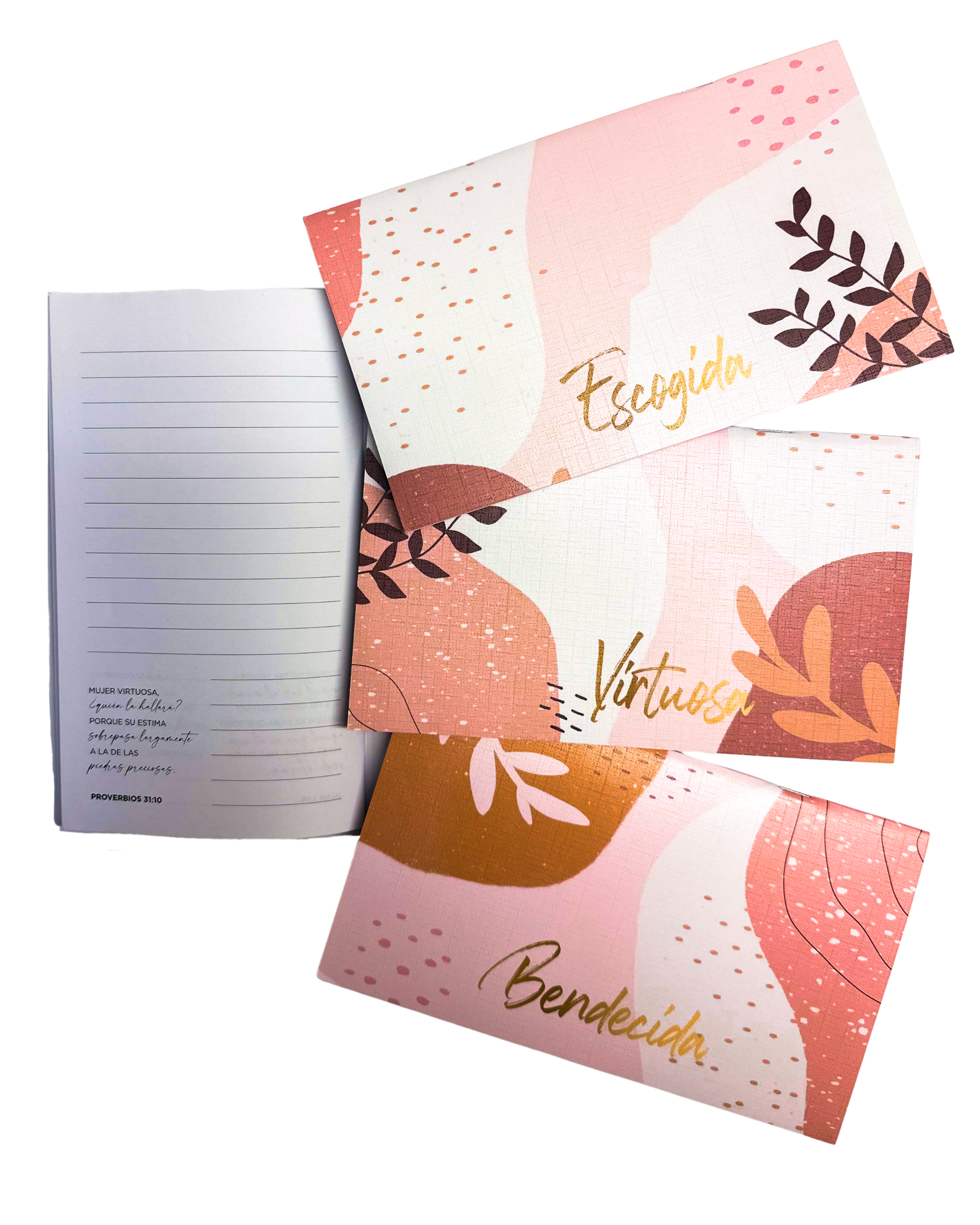 Libretas Escogida, Bendecida, Virtuosa (Paquete de 3) | Boho