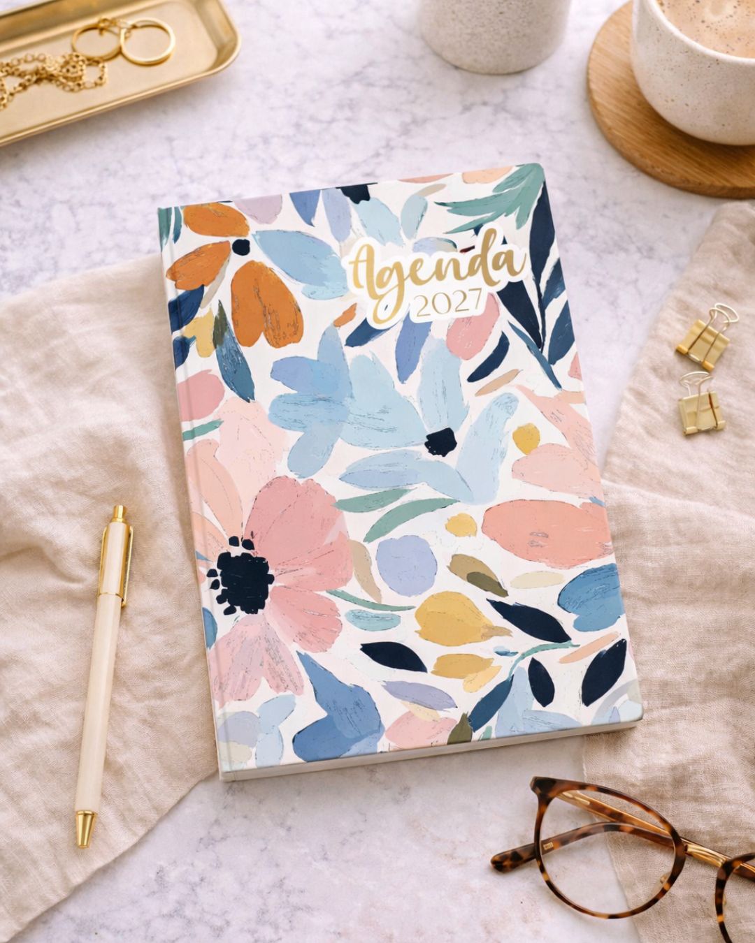 Agenda 2027 | Floral Pastel Piel