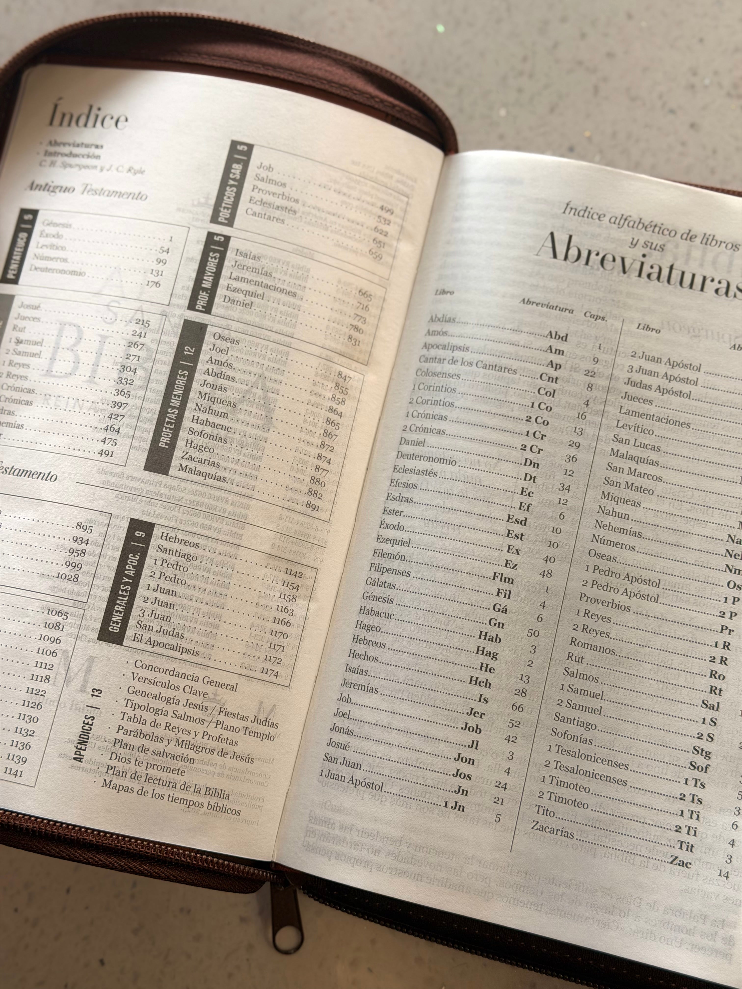 Biblia RVR1960 | Tapa Blanda Café con Cierre Obsequios y Premios