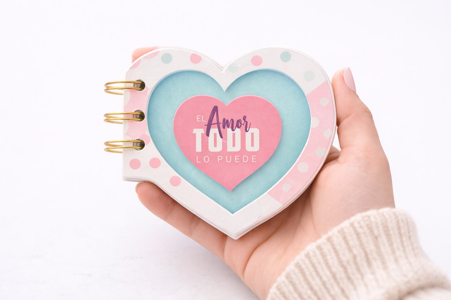 Notepads troqueleadas - El amor todo lo puede