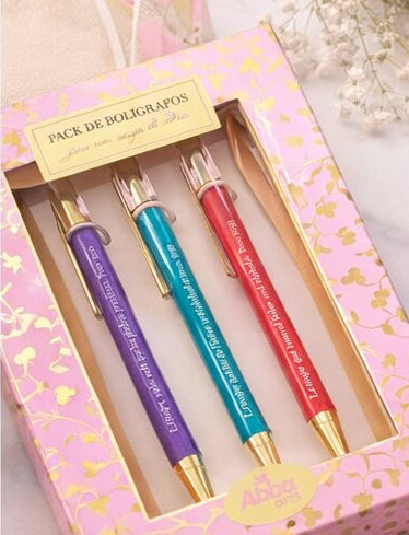 Pack 3 bolígrafos de lujo. Mujer de Dios