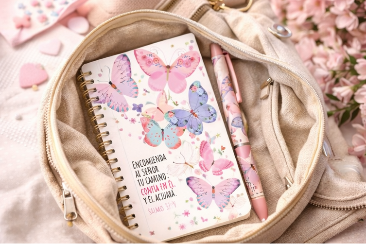 Set libreta con bolígrafo - Encomieda al Señor tu camino