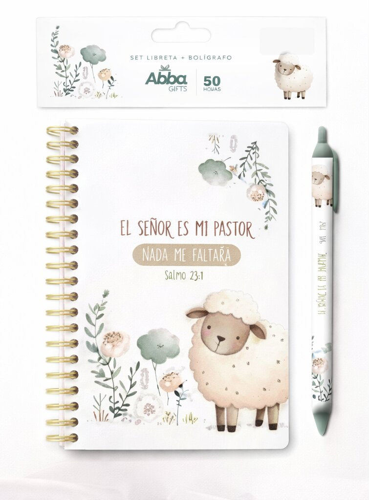 Pack libreta anillas con bolígrafo. El Señor es mi pastor