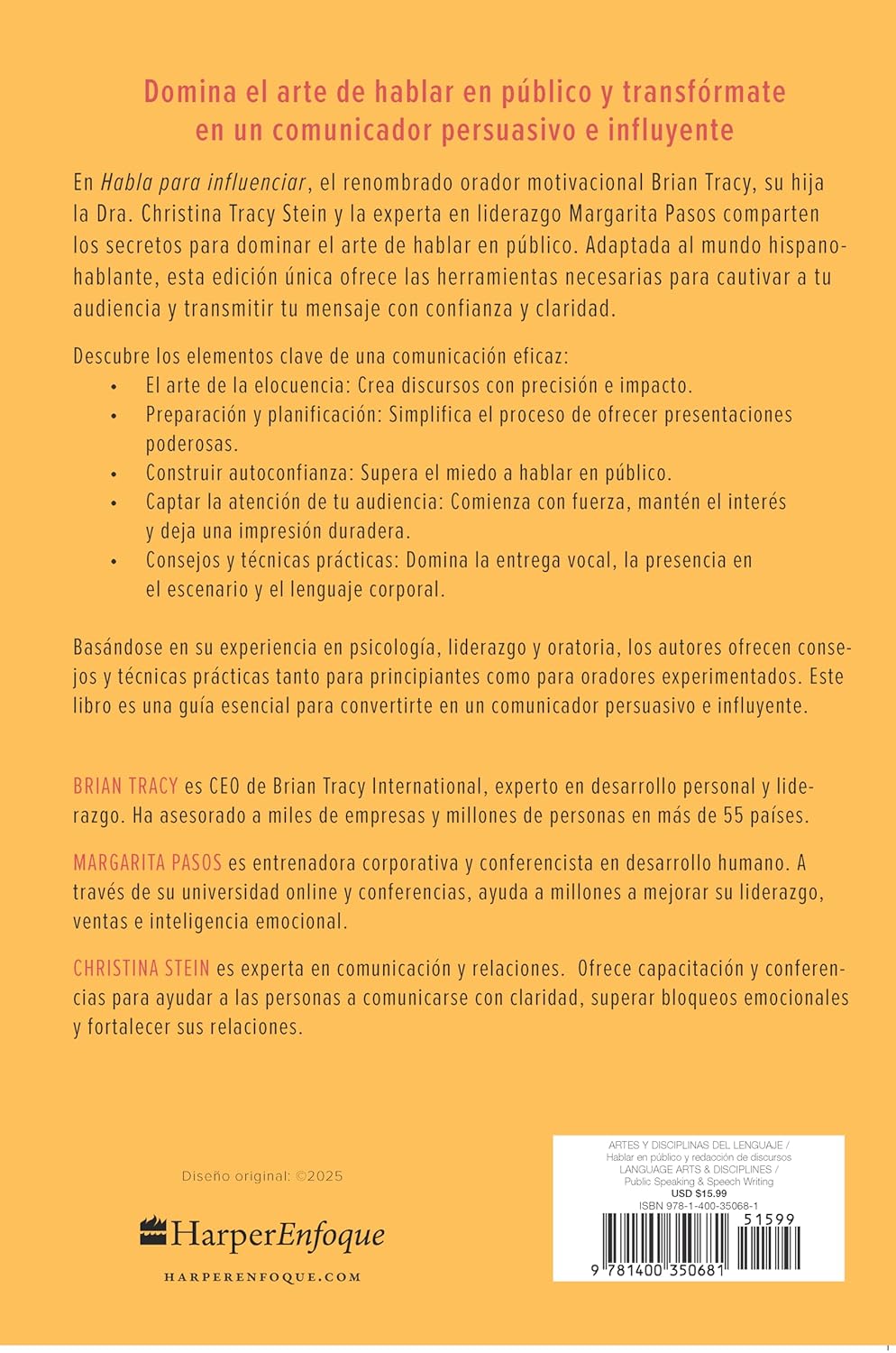 Habla para Influenciar: Cómo Tener Éxito en el Discurso Público | Brian Tracy y Margarita Pasos