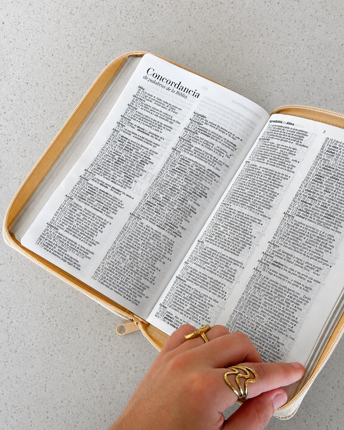 Biblia Obsequios y Premios | Beige con Cierre