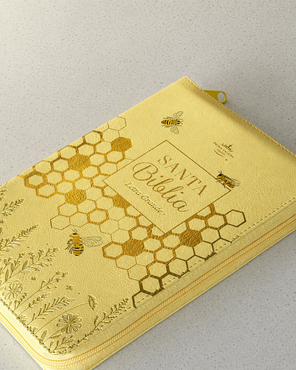Biblia RVR1960 | Tapa Abeja con Cierre