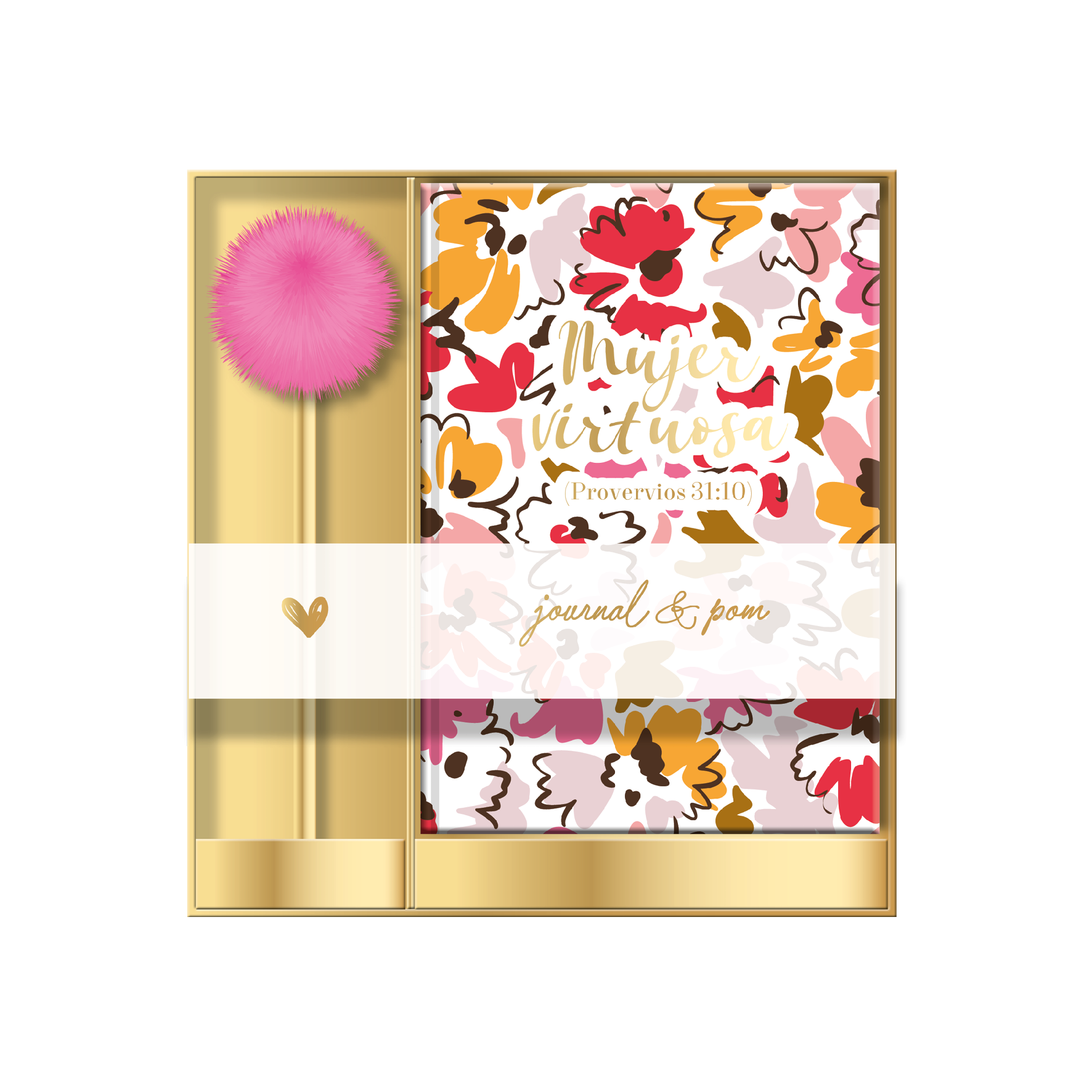 Journal & bolígrafo pom pom | Mujer Virtuosa