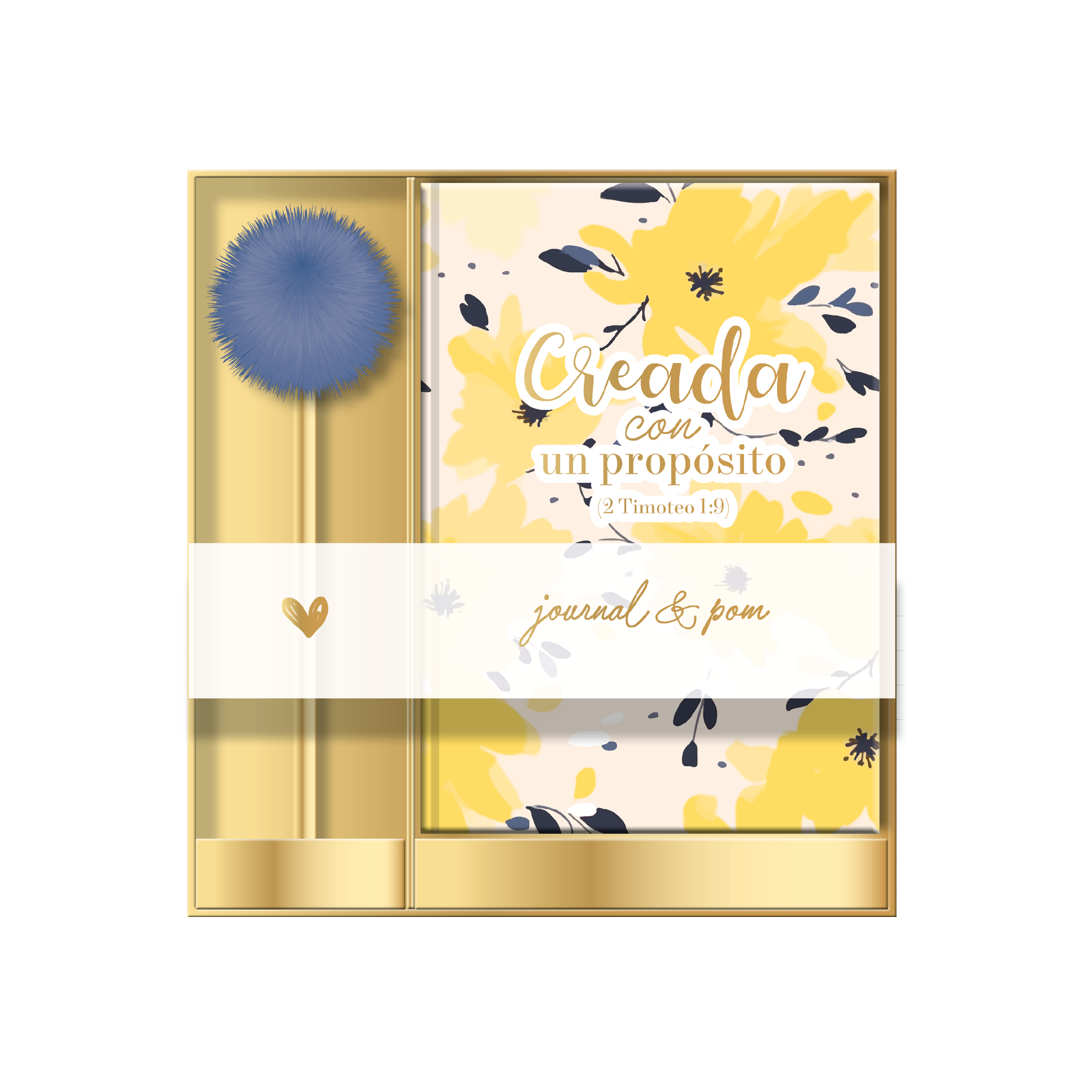 Journal & bolígrafo pom pom | Creada con propósito