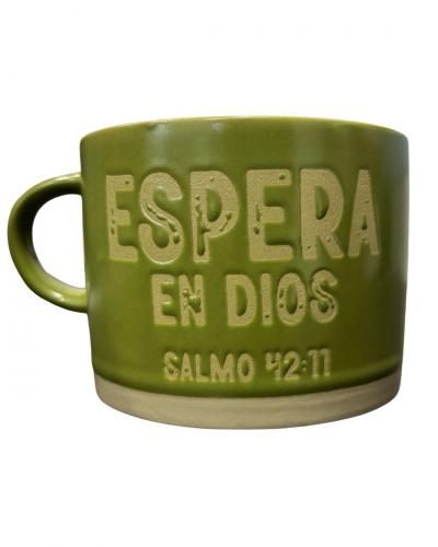 Taza 14 OZ Roca Firme. Espera en Dios