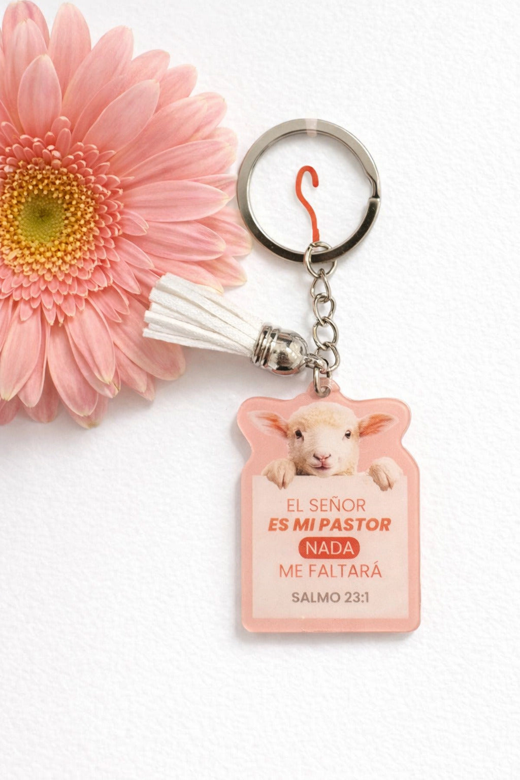 Llavero acrílico con Tassel. El Señor es mi pastor
