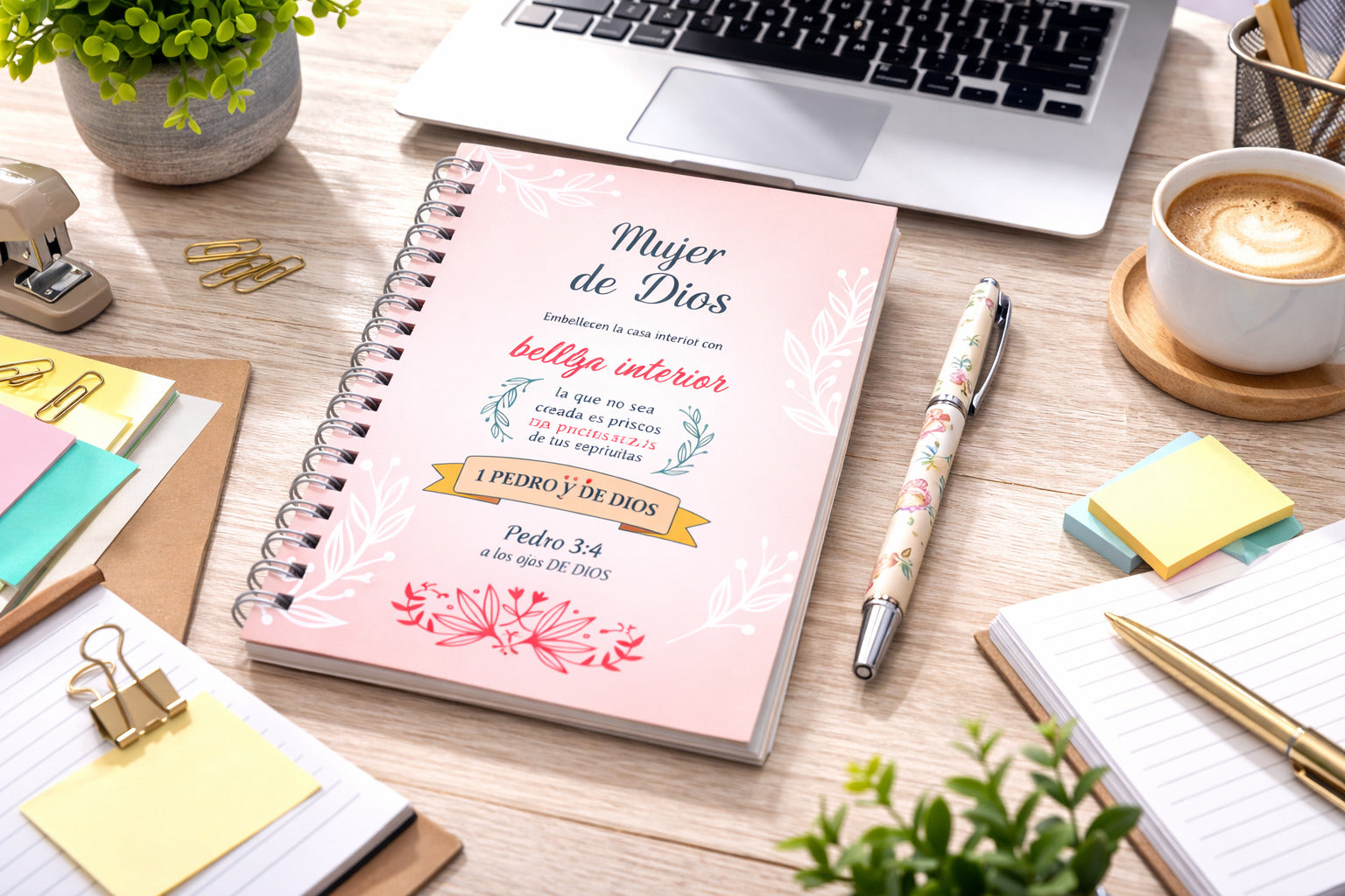 Pack libreta y bolígrafo. Mujer de Dios