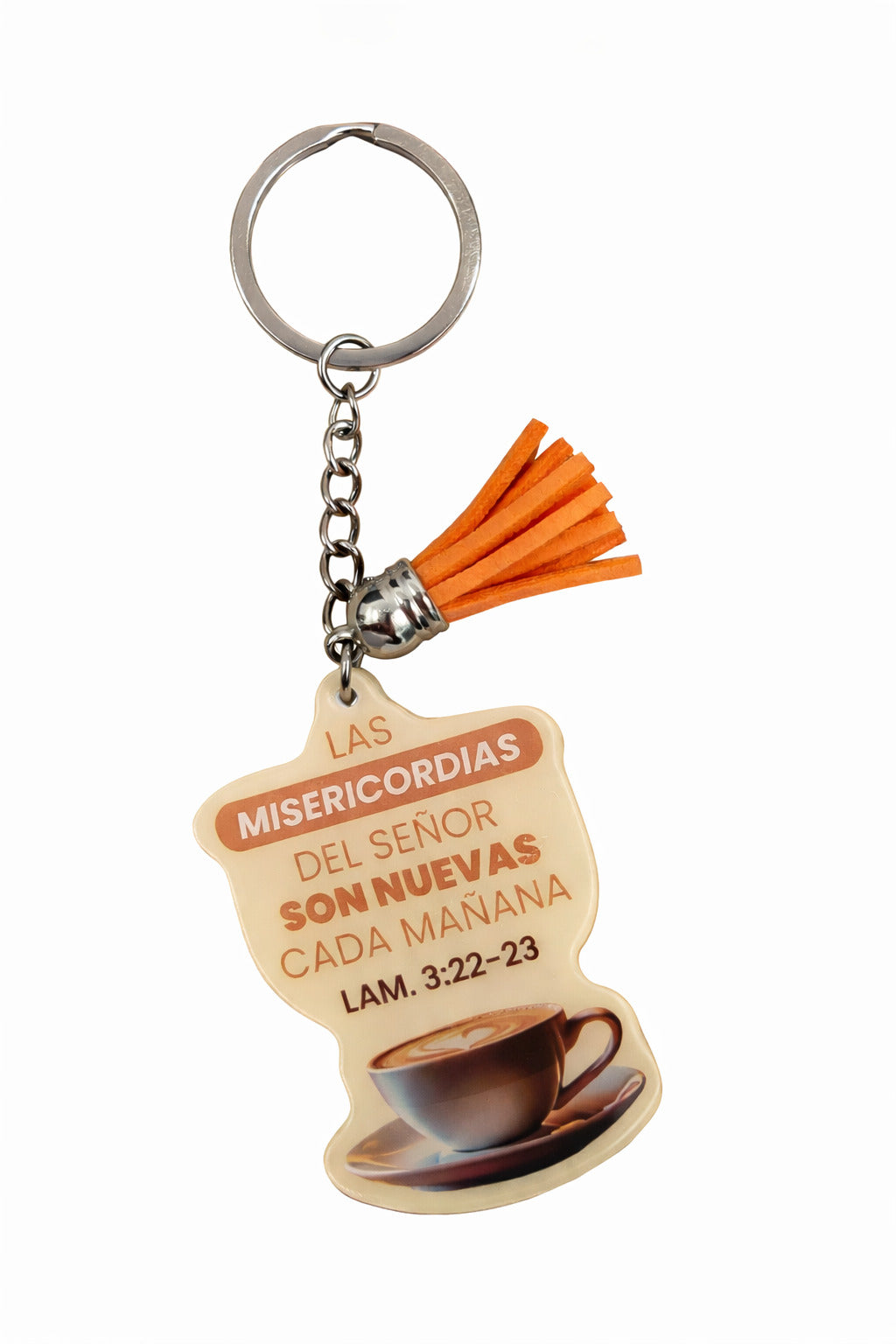 Llavero acrílico con Tassel. Las misericordias del Señor.
