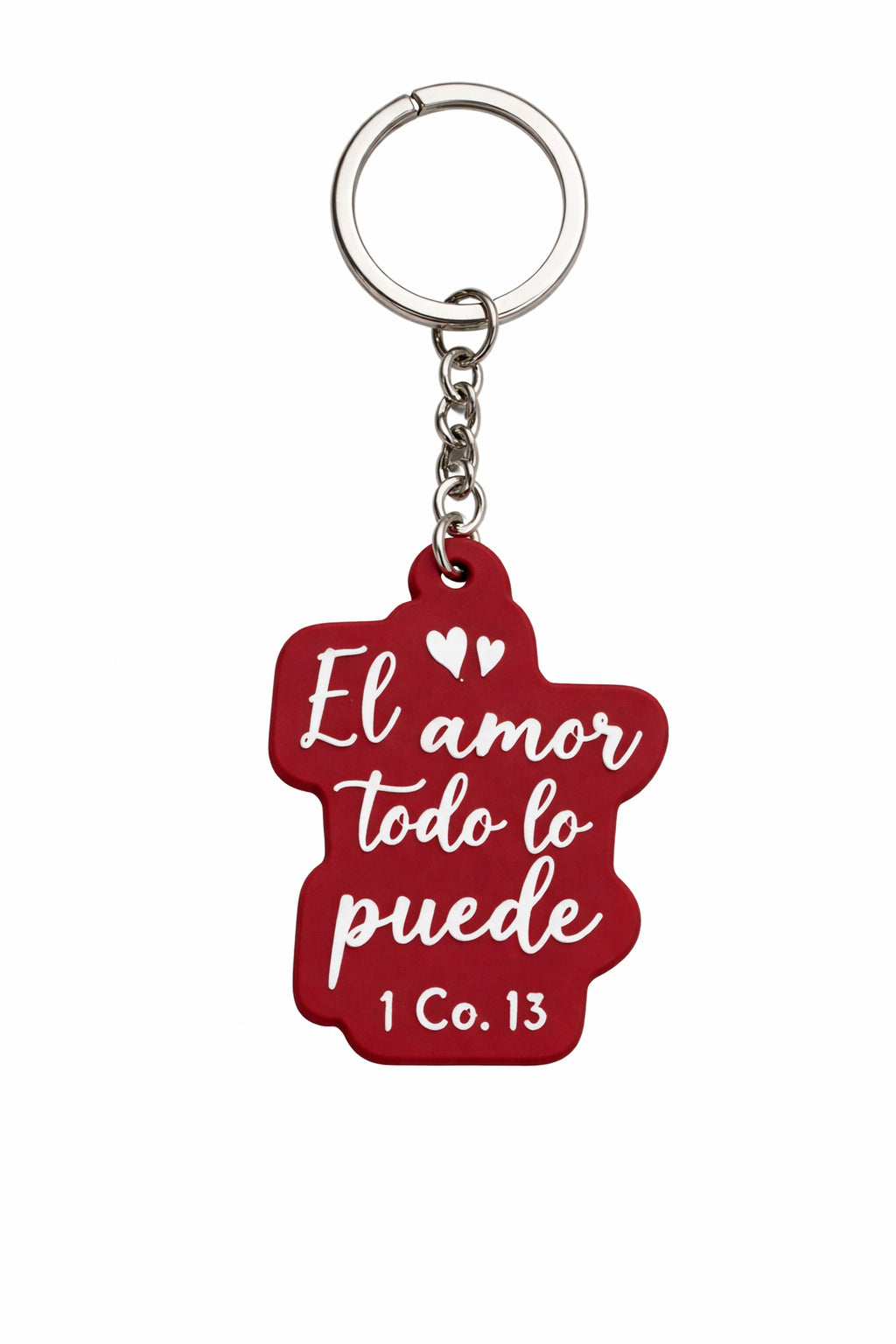 Llavero caucho. El amor todo lo puede