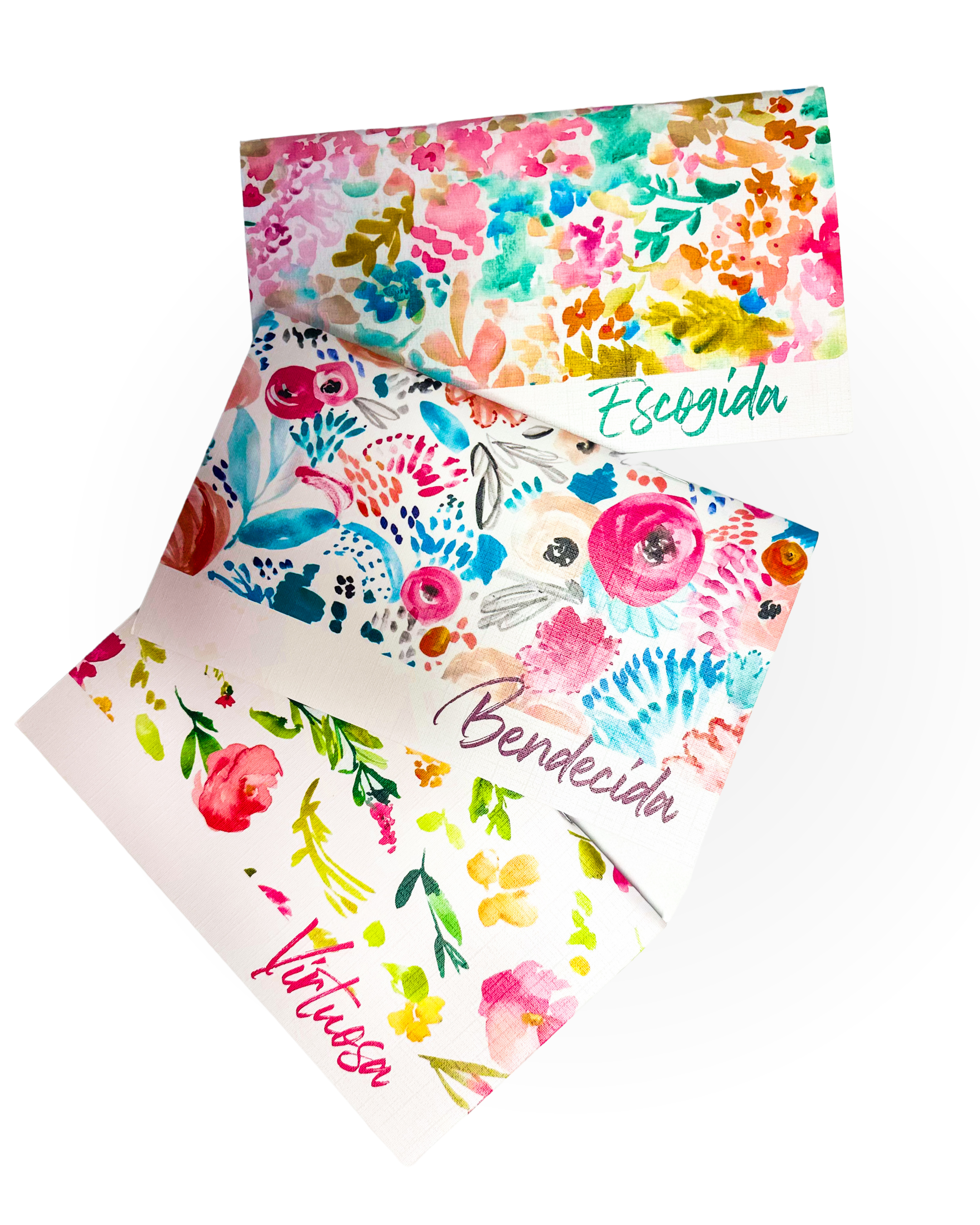 Libretas Escogida, Bendecida, Virtuosa (Paquete de 3) | Floral Color