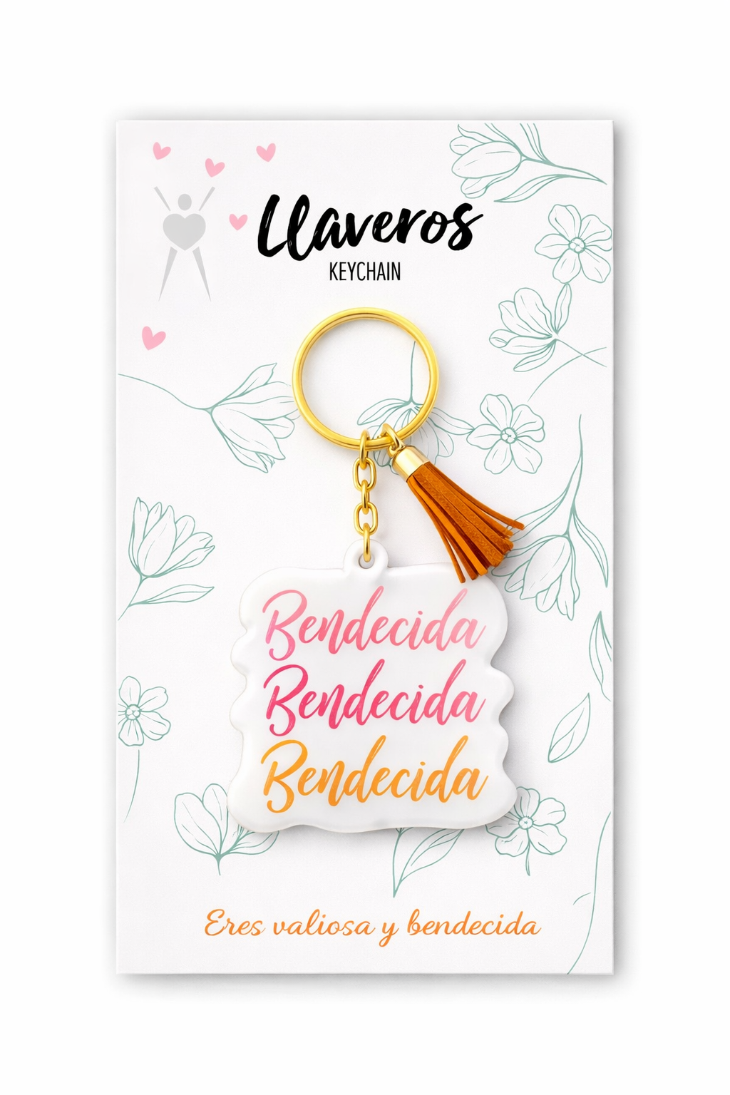 Llavero Acrilico con Tassel - Bendecida