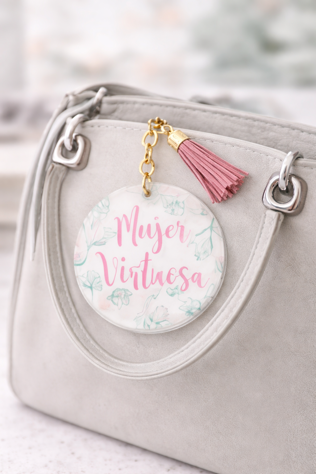 Llavero Acrilico con Tassel - Mujer Virtuosa