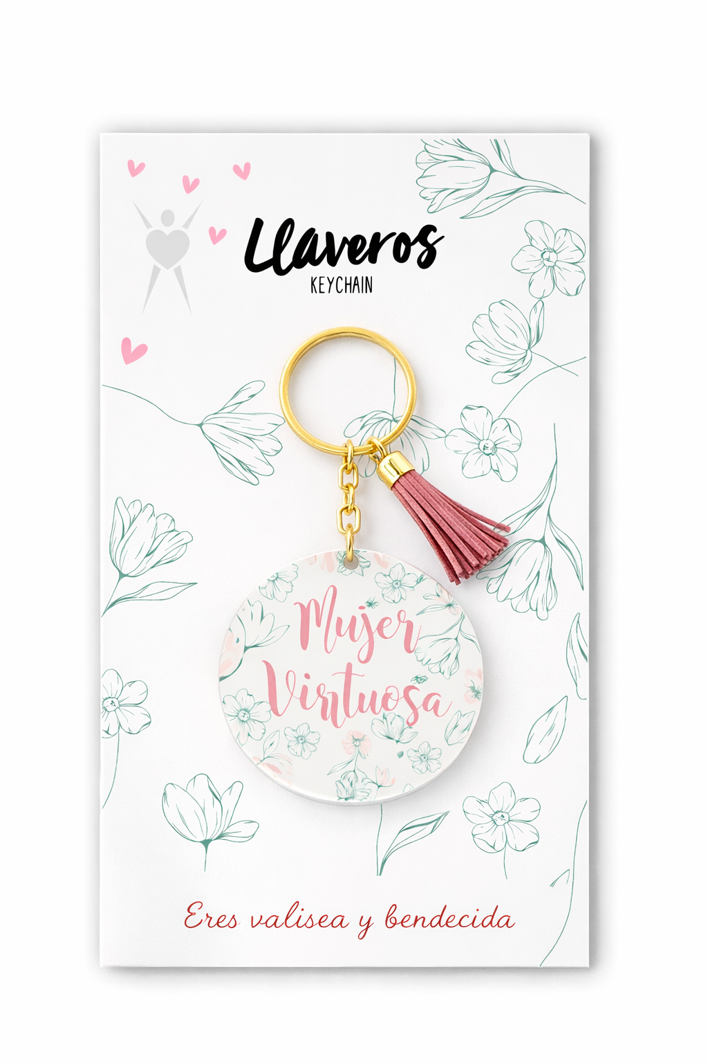 Llavero Acrilico con Tassel - Mujer Virtuosa