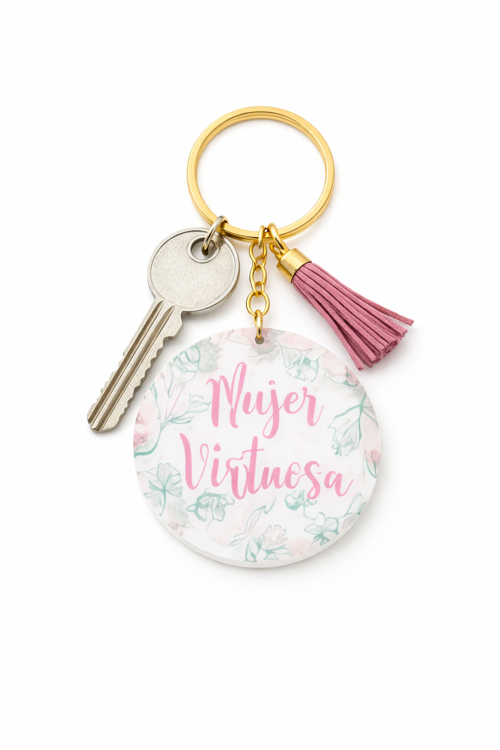 Llavero Acrilico con Tassel - Mujer Virtuosa
