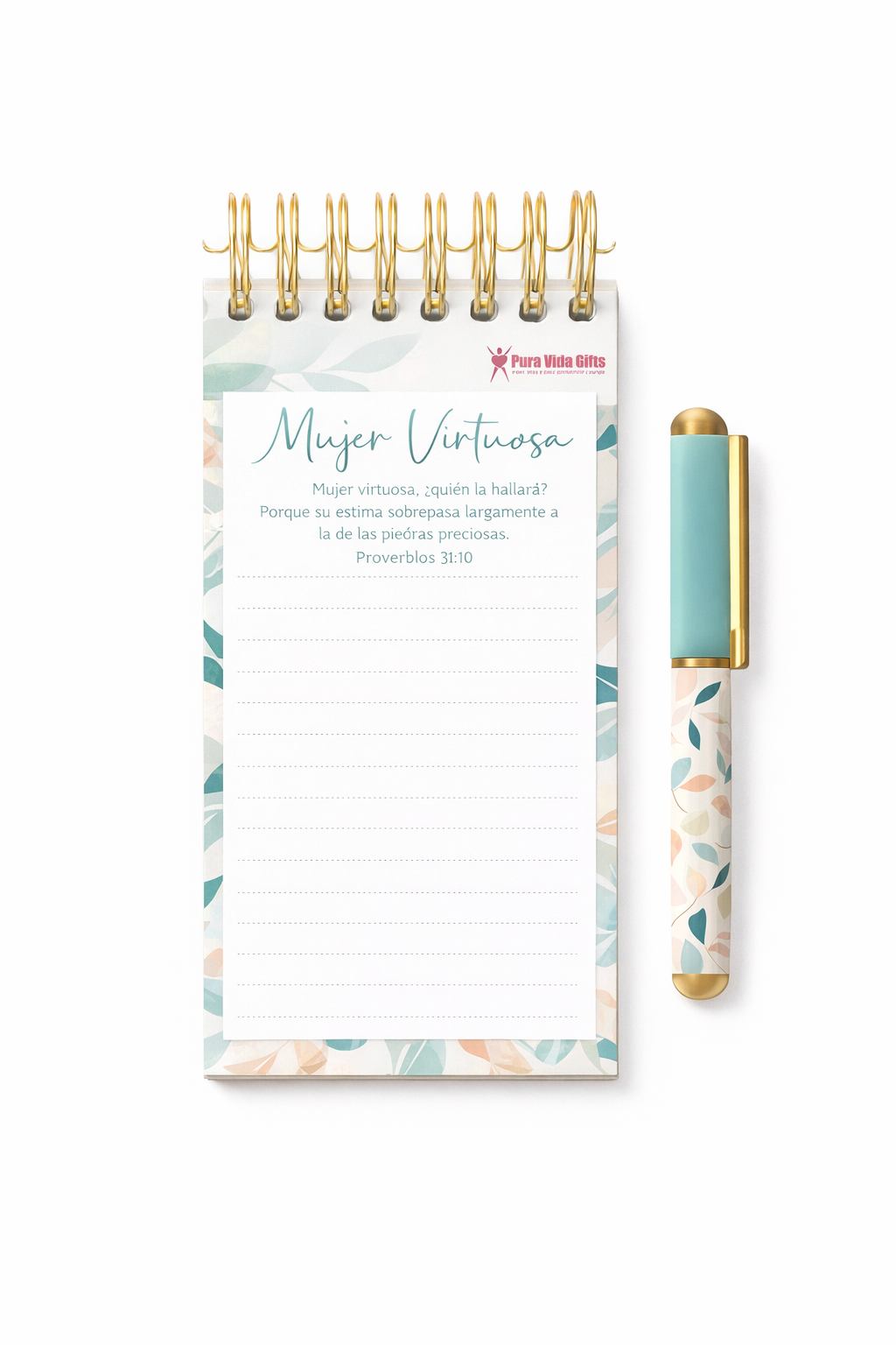 Notepad y Boligrafo- Mujer Virtuosa