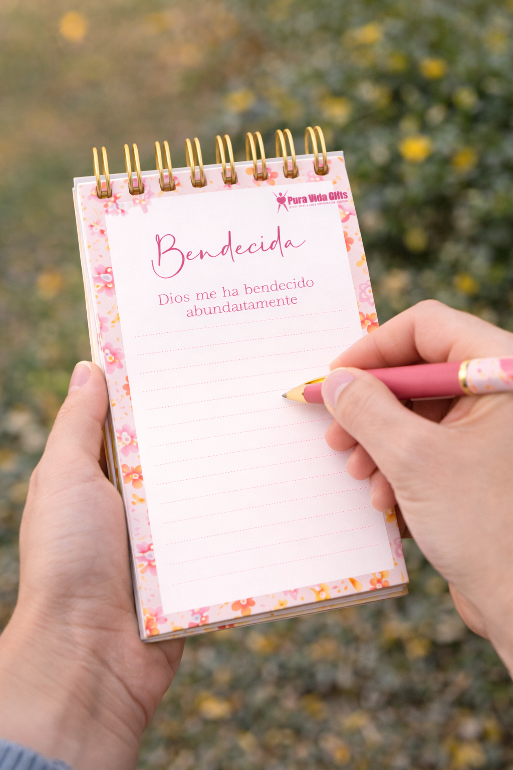 Notepad y Boligrafo- Bendecida