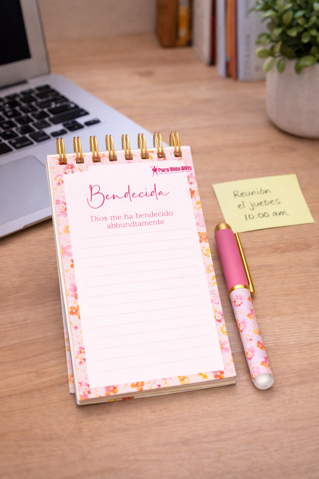 Notepad y Boligrafo- Bendecida
