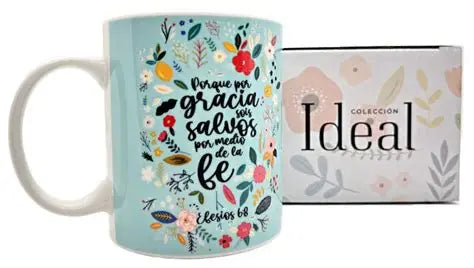 Taza Colección Ideal | 12 oz con Caja y Versículo Bíblico