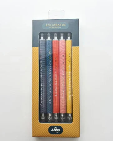 Pack 5 bolígrafos en caja. Bendición