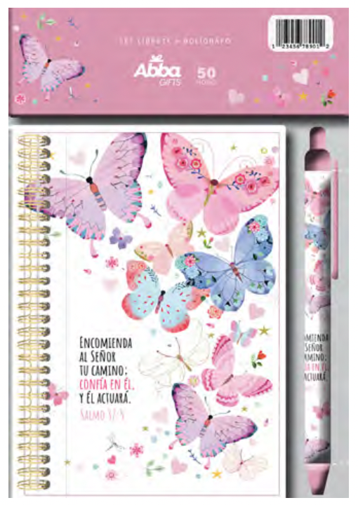 Set libreta con bolígrafo - Encomieda al Señor tu camino