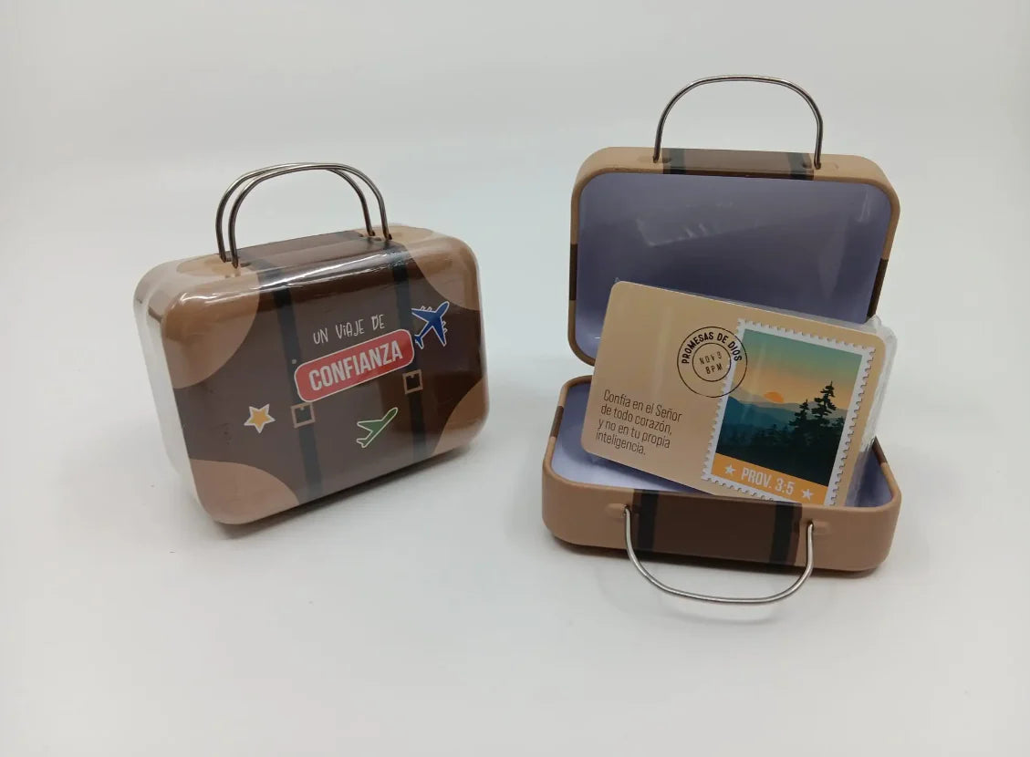 Caja de promesas maleta - Un viaje de confianza