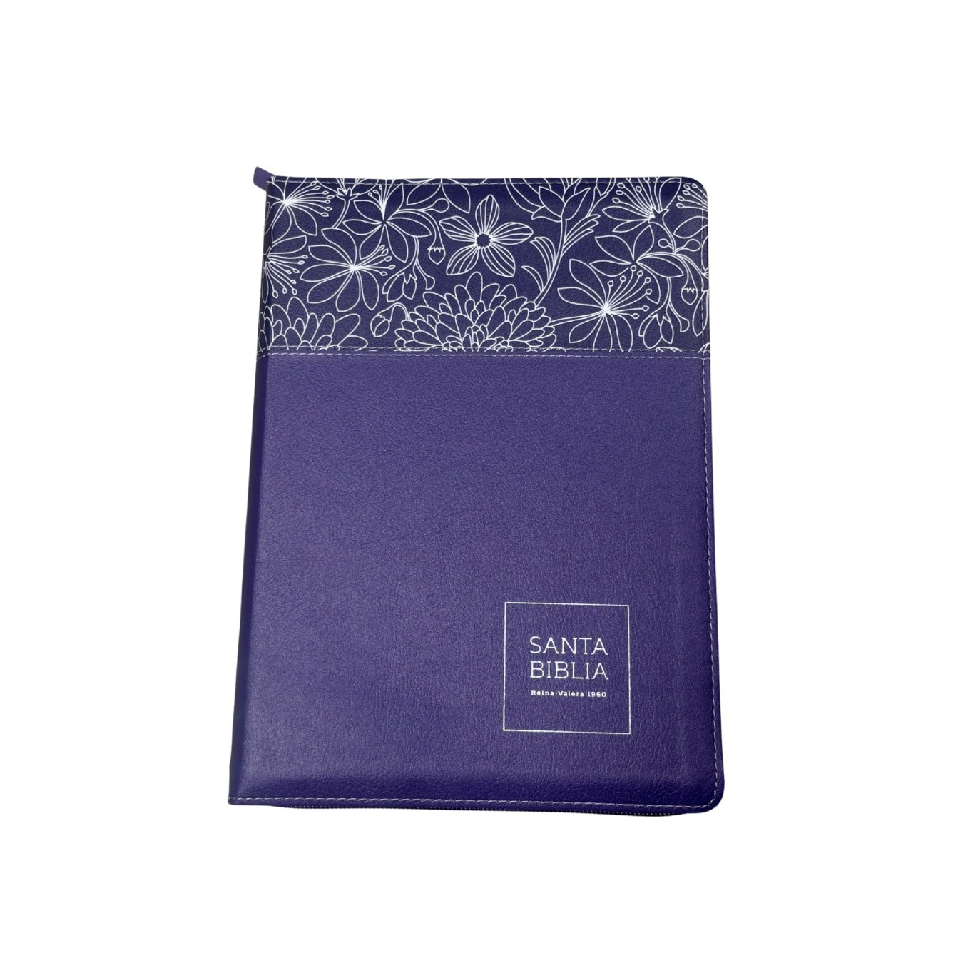 Biblia RVR60 con Índice  - Letra Grande 15 | Bifloral lila