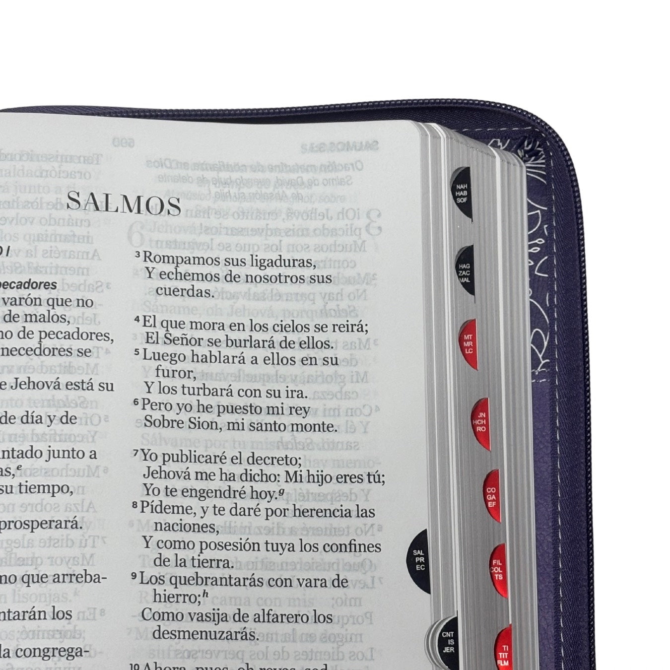 Biblia RVR60 con Índice  - Letra Grande 15 | Bifloral lila