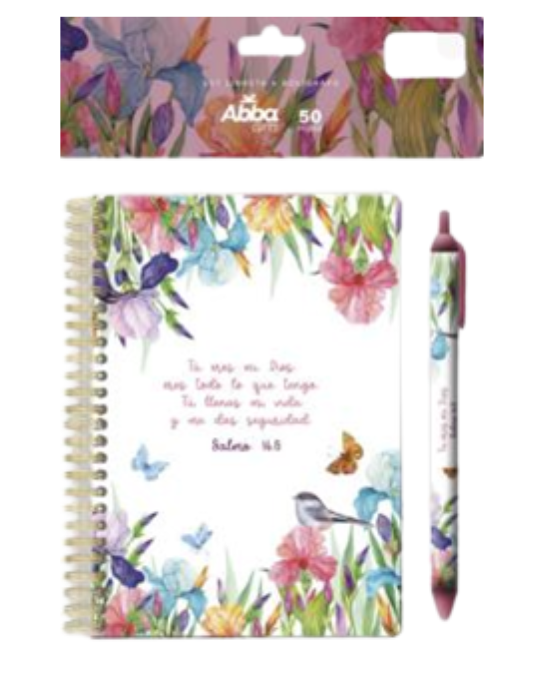 Pack libreta anillas con bolígrafo. Tú eres mi Dios