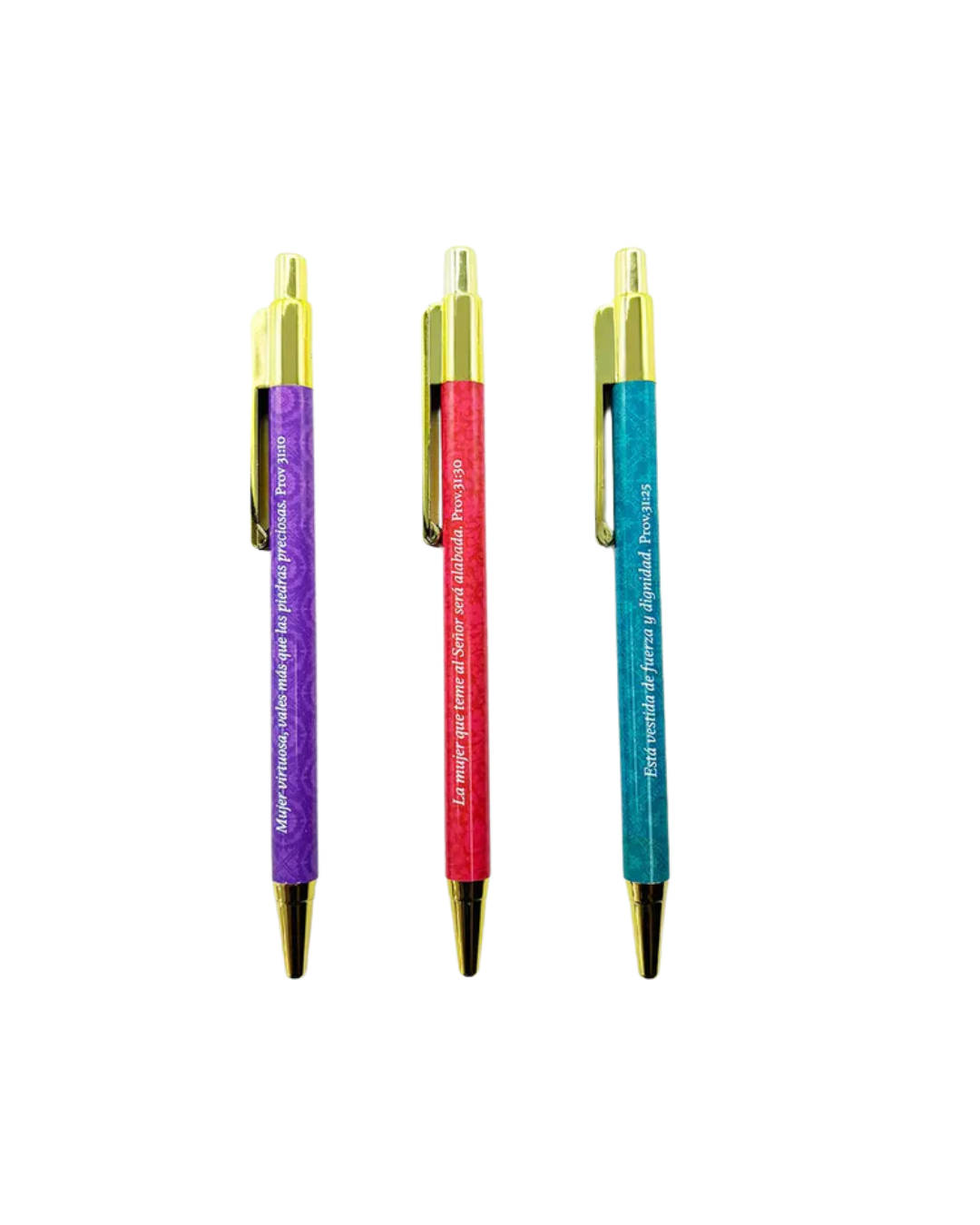 Pack 3 bolígrafos de lujo. Mujer de Dios
