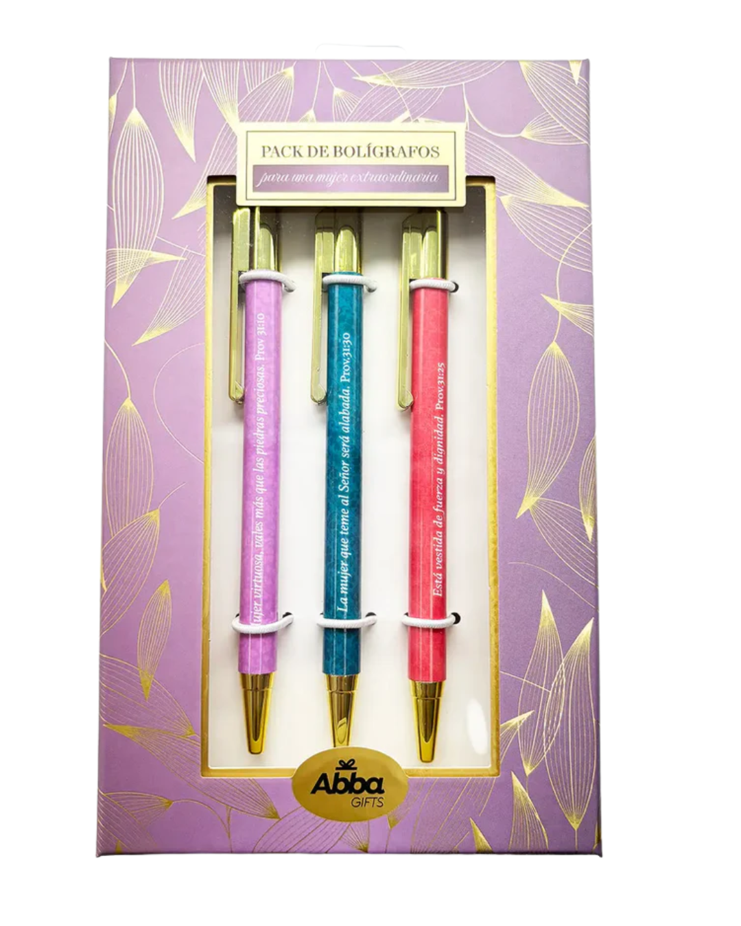 Pack 3 bolígrafos de lujo. Mujer extraordinaria