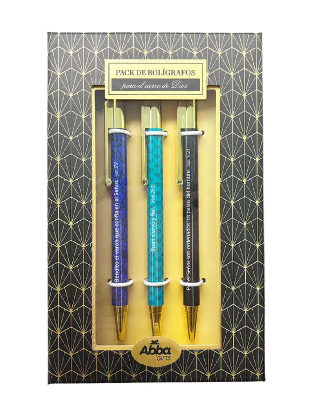 Pack 3 bolígrafos de lujo. Siervo de Dios
