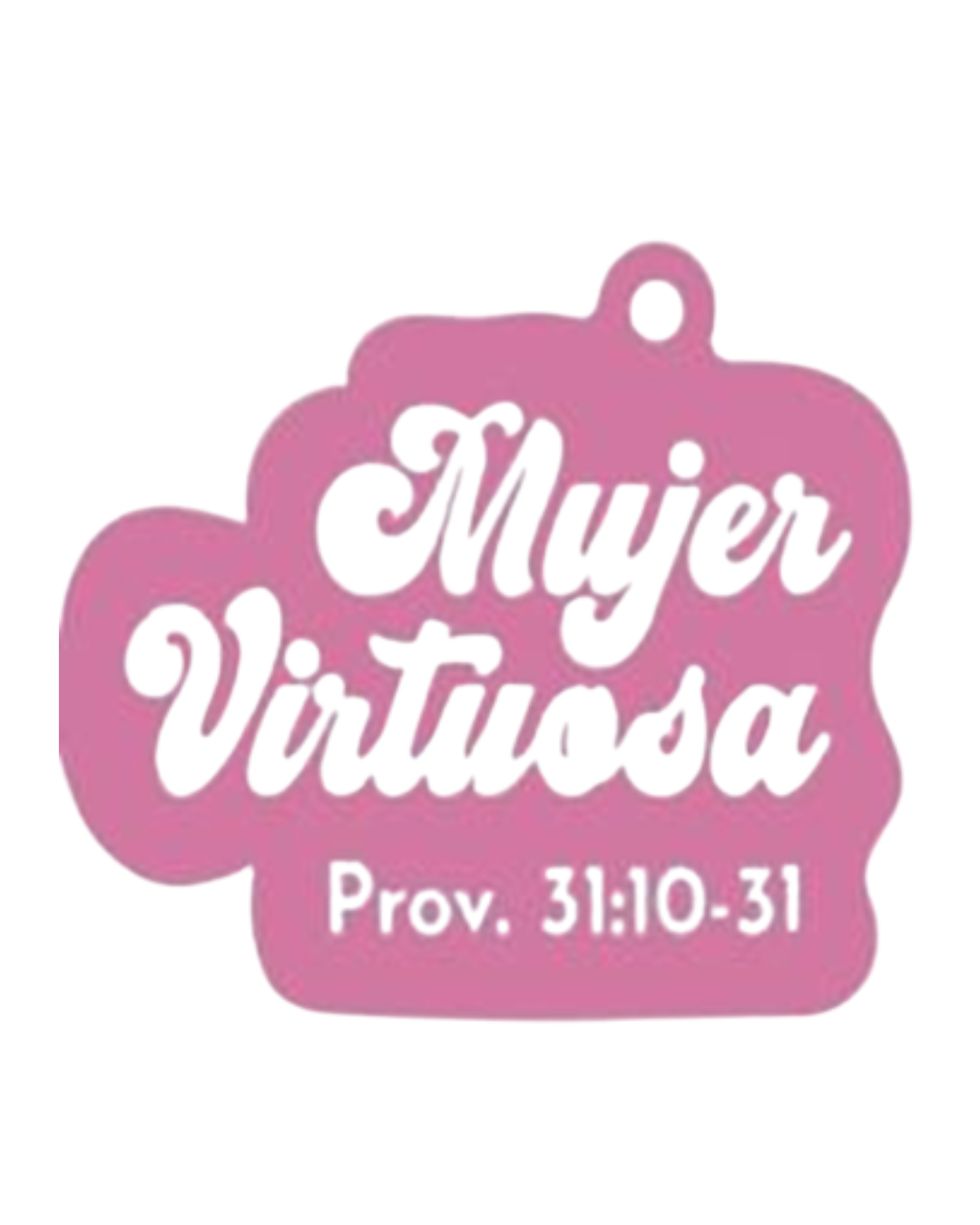 Llavero caucho. Mujer virtuosa