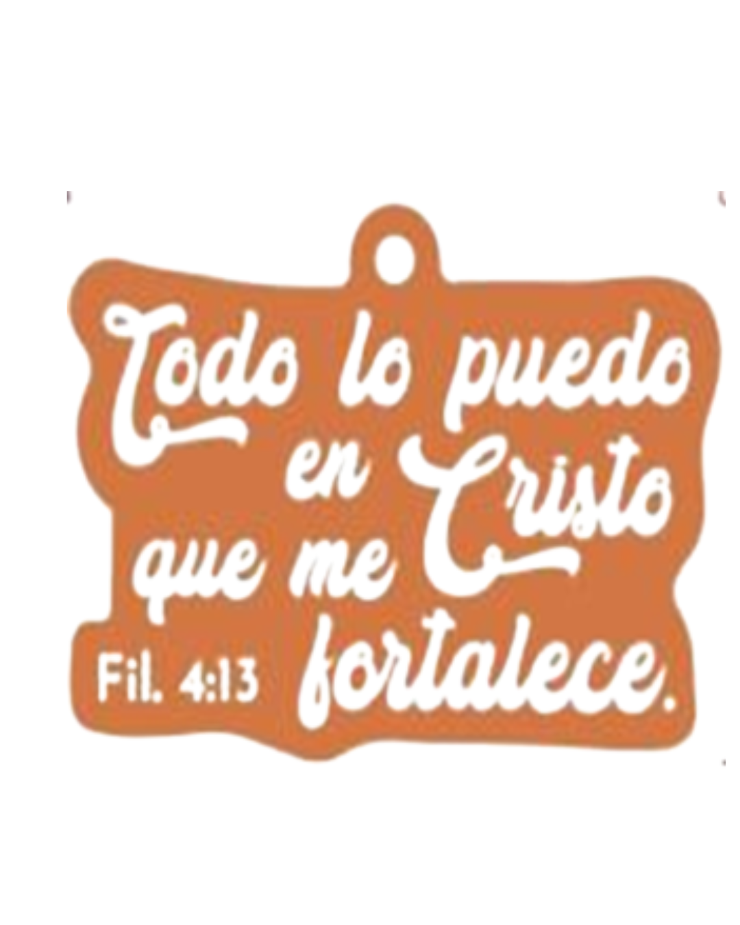 ] Llavero caucho. Todo lo puedo en Cristo que me fortalece