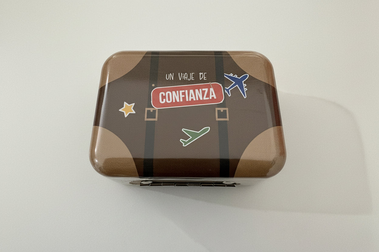 Caja de promesas maleta - Un viaje de confianza