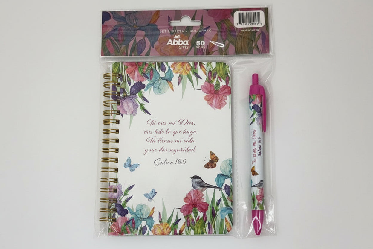 Pack libreta anillas con bolígrafo. Tú eres mi Dios