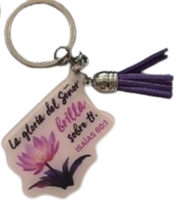 Llavero acrílico con Tassel. La Gloria del Señor