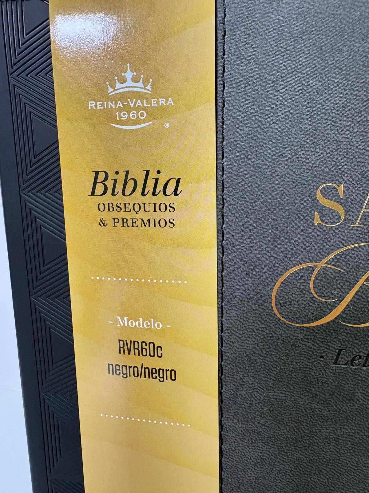 Biblia Ideal Rvr60 Obsequios Negra con cierre