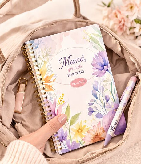 Pack libreta anillas con bolígrafo. Mamá 2