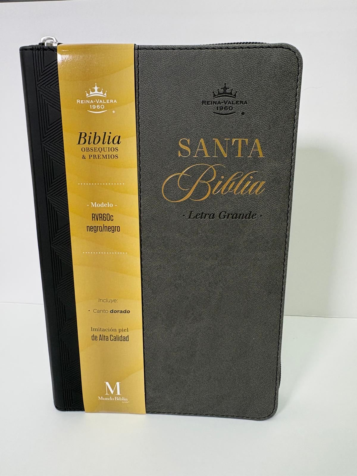 Biblia Ideal Rvr60 Obsequios Negra con cierre